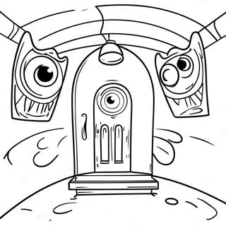 Skraemmende Oje I Et Spogelseshus Farvelaegningsside 139284-70440