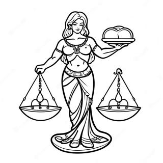 Vaegten Karakter Med Vaegte Farvelaegningsside 139338 70487