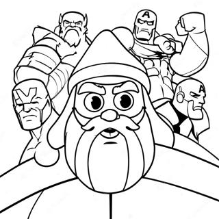 Julemanden Med Avengers Farvelaegningsside 139462-70576