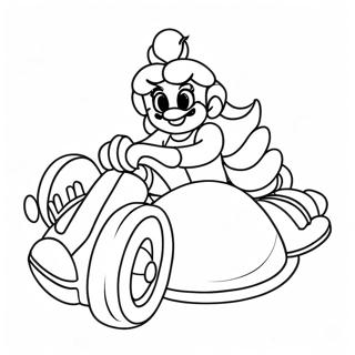 Mario Kart Prinsesse Peach Racer Farvelaegningsside 14621-3193