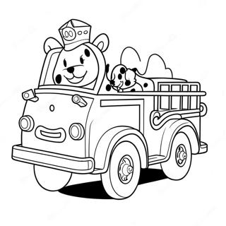 Sod Brandbil Med En Dalmatiner Farvelaegningsside 14989-3272