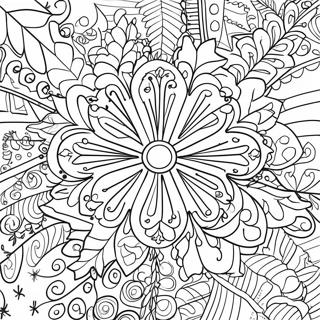 Simpelt Snefnug Kontur Farvelaegningsside 16166-3535