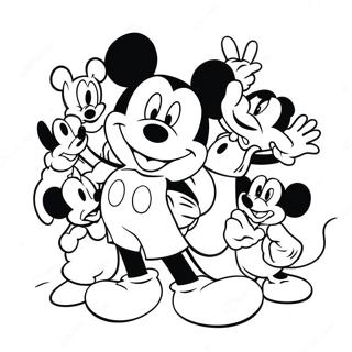 Mickey Mouse Og Venner Farvelaegningsside 16546 3609