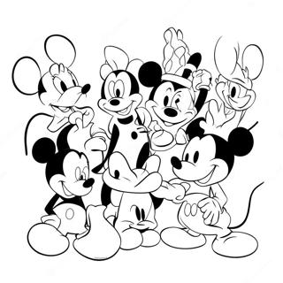 Mickey Mouse Og Venner Farvelaegningsside 16546 3610