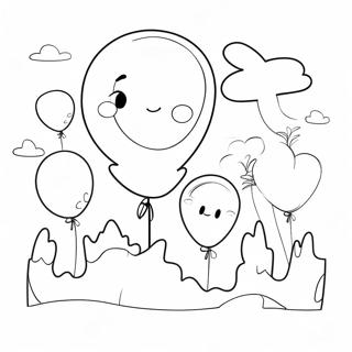 Numberblocks Med Balloner Farvelaegningsside 17530-3836