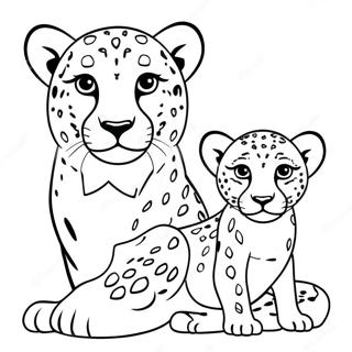 Gepardunge Med Mor Farvelaegningsside 17889 3911