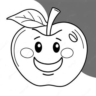 Glad Aeble Med Et Smil Farvelaegningsside 18253 3992