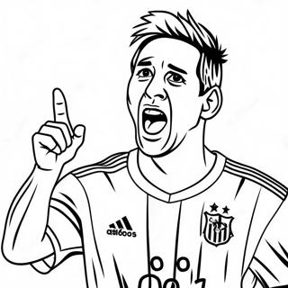 Lionel Messi Fejrer Et Mal Farvelaegningsside 18720-4099