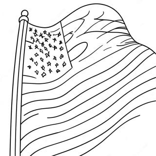 Viftende Amerikansk Flag Farvelaegningsside 19078-4166