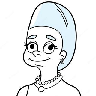 Marge Simpson Med Bla Har Farvelaegningsside 19447-4245