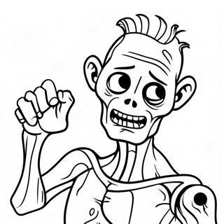 Zombie Med Et Braekket Arm Farvelaegningsside 22943-5015