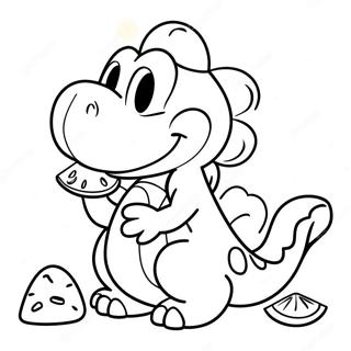 Yoshi Spiser En Frugt Farvelaegningsside 23137-5054