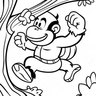 Donkey Kong Svinger Fra Et Trae Farvelaegningsside 23138 5057