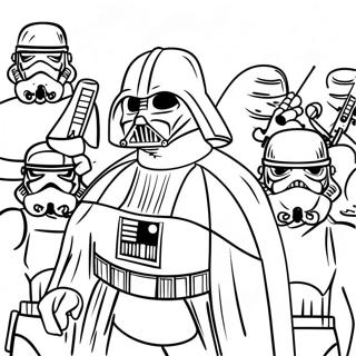 Darth Vader Med Stormtroopers Farvelaegningsside 23413 5118