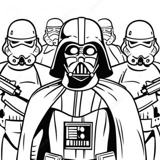 Darth Vader Med Stormtroopers Farvelaegningsside 23413 5119
