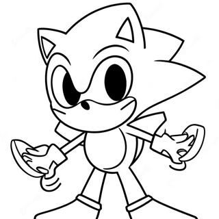 Sonic Exe Med Skarpe Taender Farvelaegningsside 23889-5219