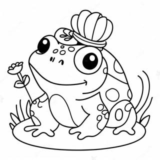 Farverig Tudse Med Blomster Farvelaegningsside 24259 5292