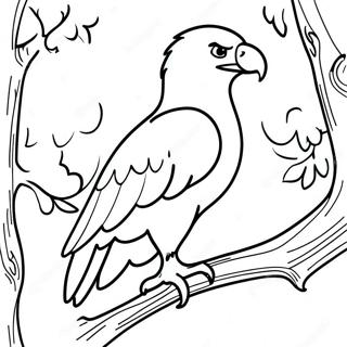 Havorn Der Sidder Pa Et Trae Farvelaegningsside 24352-5318