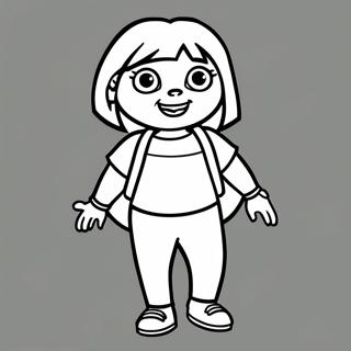 Dora Udforskeren Eventyr Farvelaegningsside 24531-5344