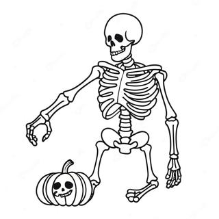 Skelet Med Graeskar Farvelaegningsside 24621-5379