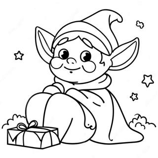 Sovnig Nisse I Hyggeligt Taeppe Farvelaegningsside 25164-5490