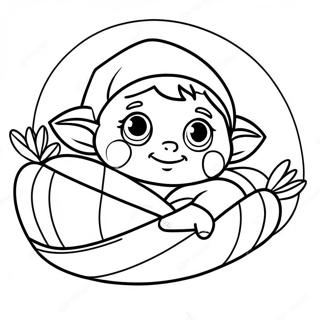 Sovnig Nisse I Hyggeligt Taeppe Farvelaegningsside 25164-5492