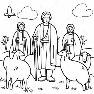 Farvelaegningsside Med Hyrder Der Passer Pa Deres Flok 25342-5533