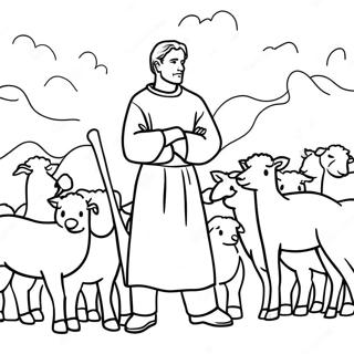 Farvelaegningsside Med Hyrder Der Passer Pa Deres Flok 25342-5534