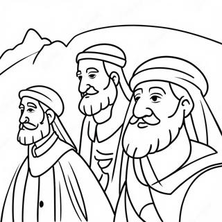 Farvelaegningsside Med De Tre Vise Maend Der Tilbereder 25343-5539