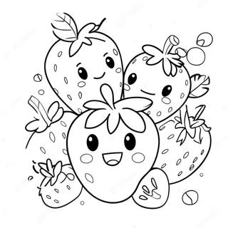 Glad Jordbaerfamilie Farvelaegningsside 26075-5690