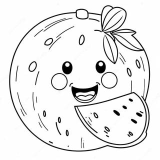 Sod Vandmelon Med Et Smil Farvelaegningsside 26165-5713