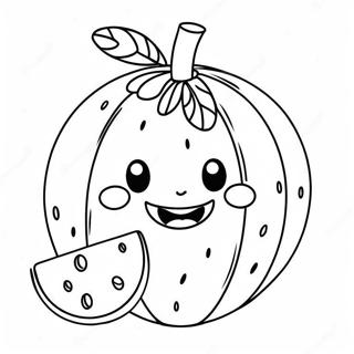 Sod Vandmelon Med Et Smil Farvelaegningsside 26165-5714