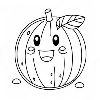 Sod Vandmelon Med Et Smil Farvelaegningsside 26165-5716