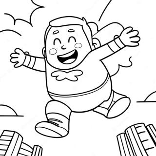 Captain Underpants Flyvende Gennem Luften Farvelaegningsside 27003-5884