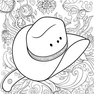 Cowboyhat Og Stovler Farvelaegningsside 27378-5961