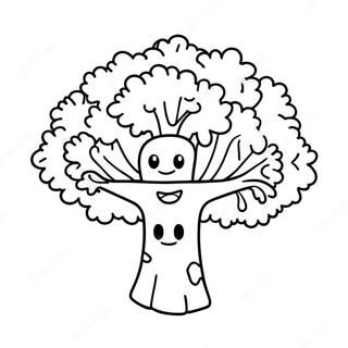 Smilende Broccoli Farvelaegningsside 28227 6141