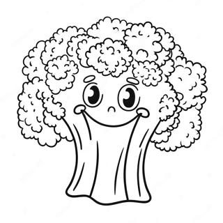 Smilende Broccoli Farvelaegningsside 28227 6143