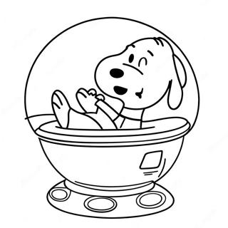 Snoopy I Rumskib Farvelaegningsside 28764-6257