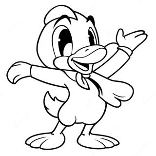 Daffy Duck I En Sjov Pose Farvelaegningsside 29118-6338