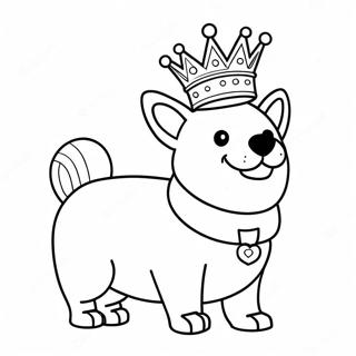 Corgi Med Krone Farvelaegningsside 30128 6571