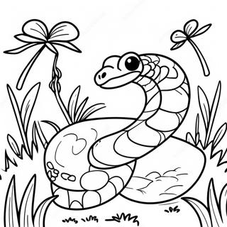 Snedige Slanger Gemmer Sig I Graesset Farvelaegningsside 30646 6690