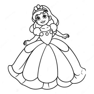 Prinsesse Daisy I Glitrende Kjole Farvelaegningsside 31088-6774