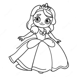 Prinsesse Daisy I Glitrende Kjole Farvelaegningsside 31088-6775