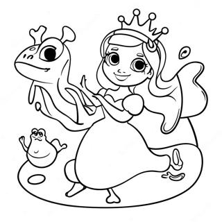 Legesyg Prinsesse Og Frovenner Farvelaegningsside 31470-6860