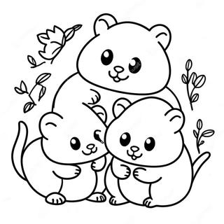 Elskelig Hamsterfamilie Farvelaegningsside 31647 6903