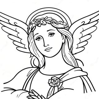 Elegant Engel Med Glorie Farvelaegningsside 31826 6950