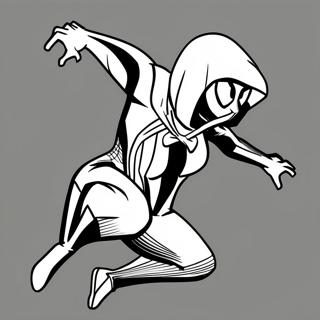 Spider Gwen I Action Pose Farvelaegningsside 32109-6998