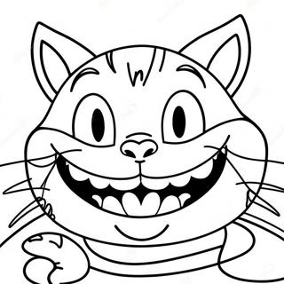 Cheshire Kat Der Smiler Farvelaegningsside 32551-7097