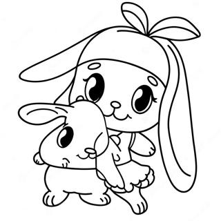 Alice Med Den Hvide Kanin Farvelaegningsside 32554-7109