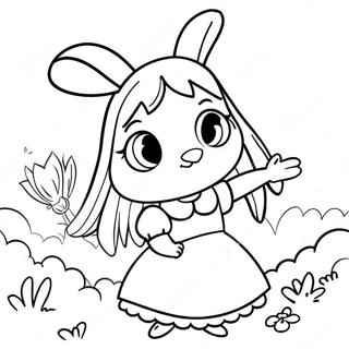 Alice Med Den Hvide Kanin Farvelaegningsside 32554-7110